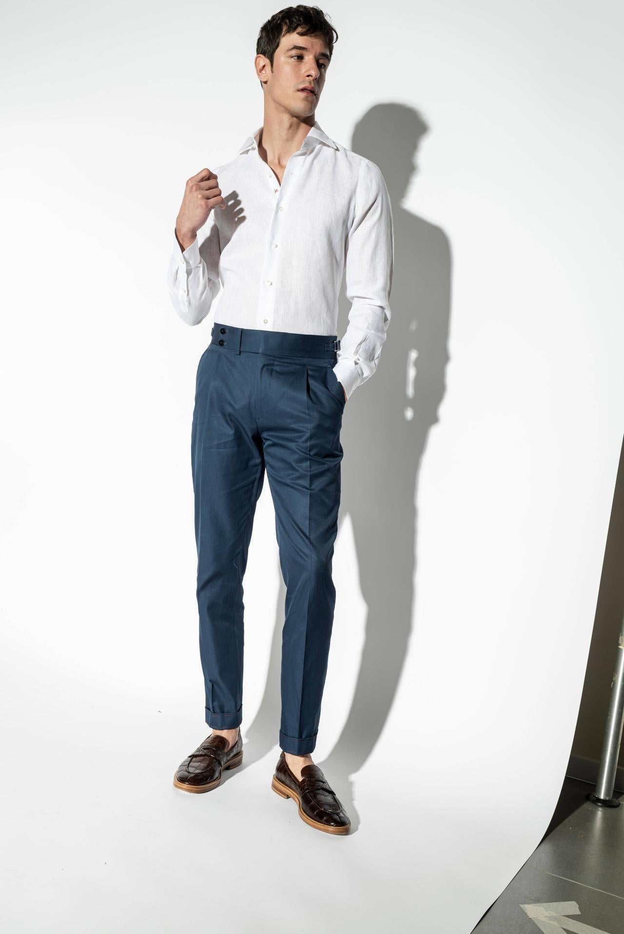 Isaia Linen Shirt KM302 01