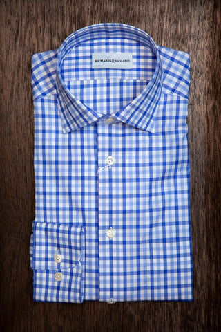 R&R Shirt - Blue & Powder Check