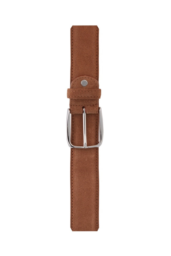 Isaia Brown Suede Belt PLF04 22