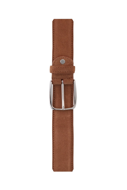 Isaia Brown Suede Belt PLF04 22