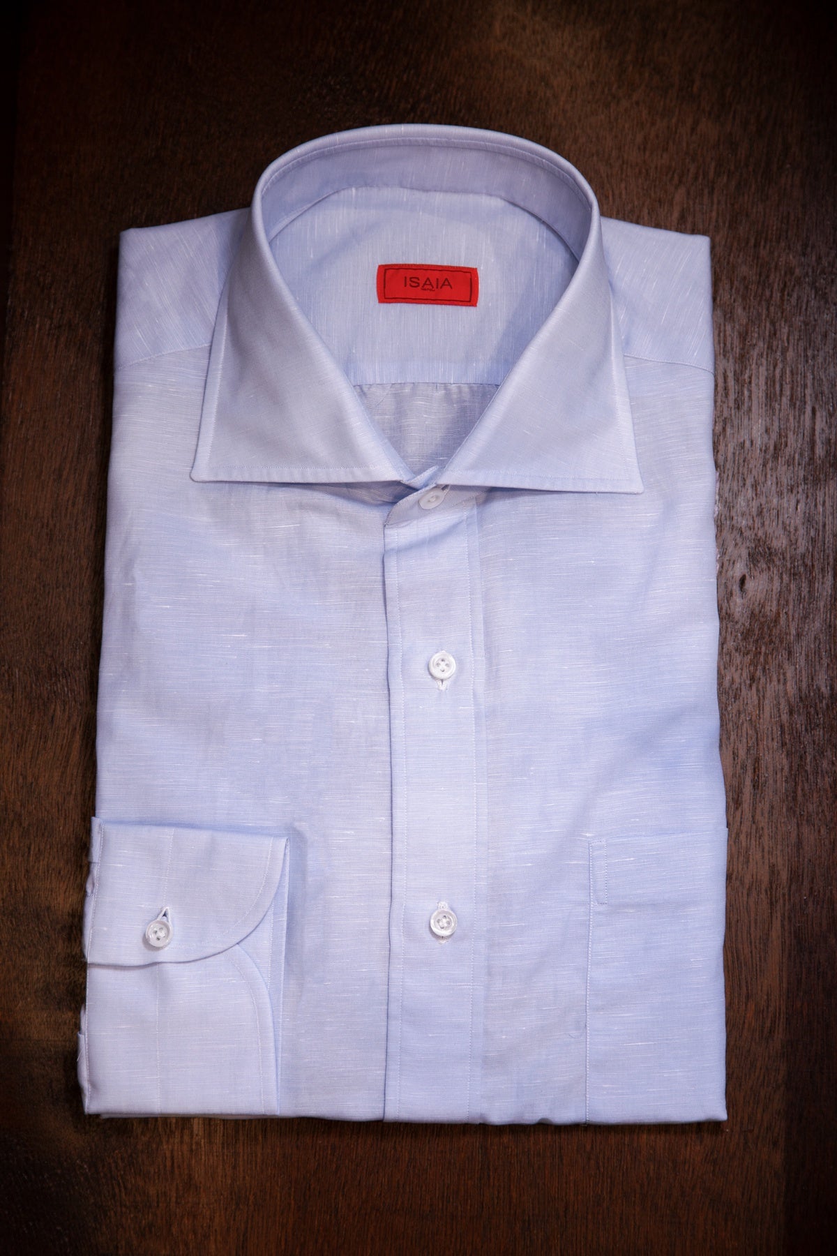 Isaia Linen & Cotton  Shirt KM301 02