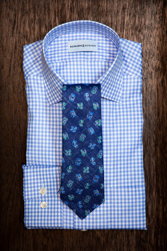 R&R Shirt - Sky Blue Gingham
