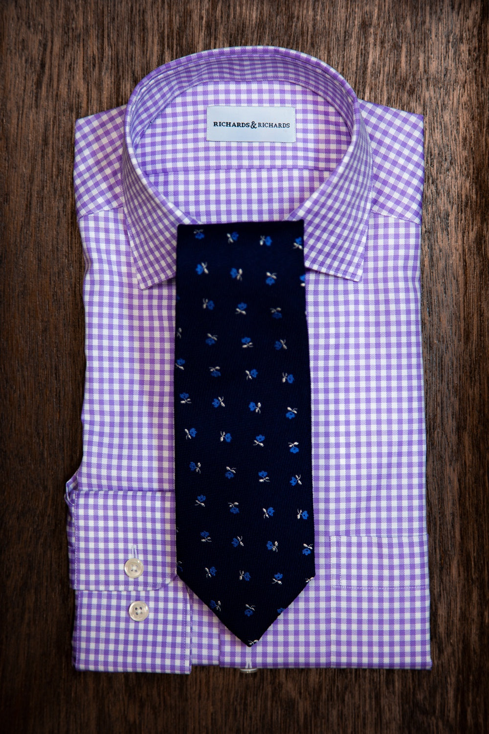 R&R Shirt - Lavender Gingham
